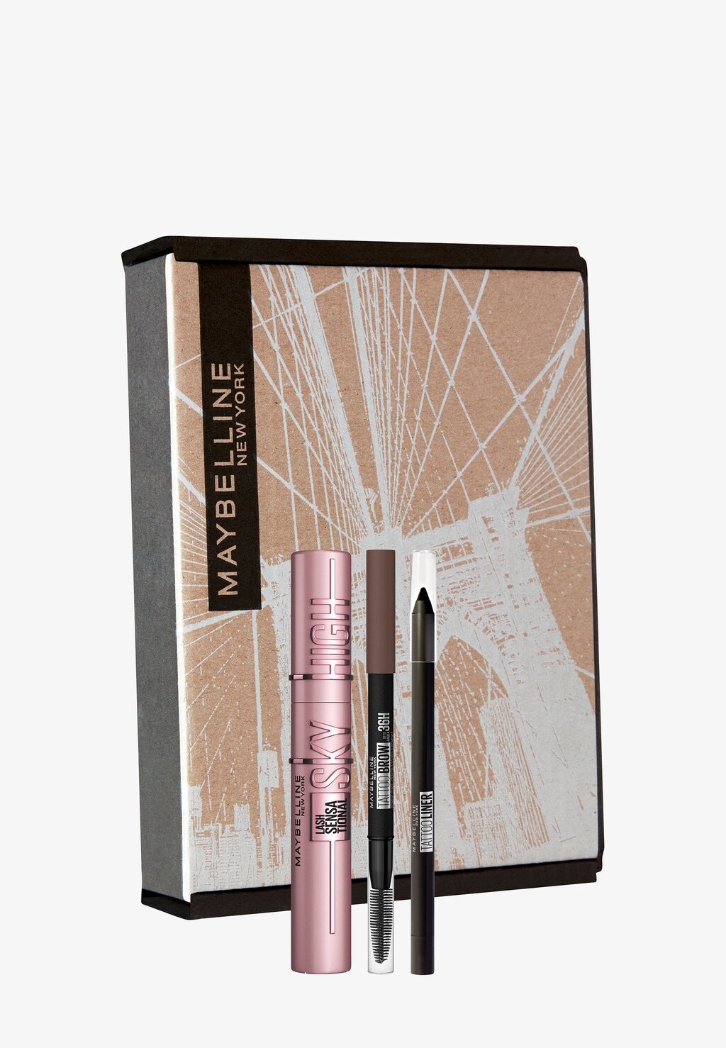 

Набор для макияжа Eye Make-Up Set Including Sky High Maybelline New York, цвет very black/deep onyx/deep brown