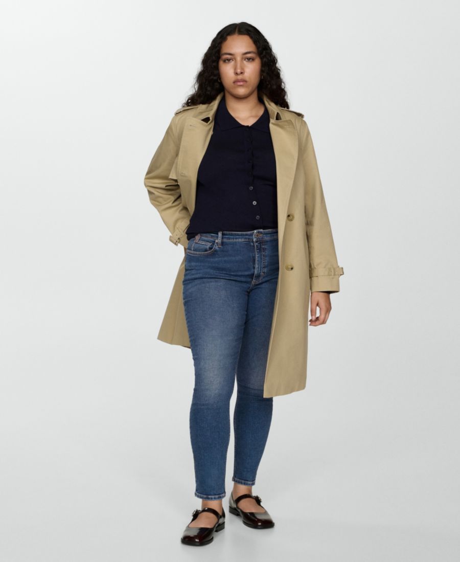 

Женские джинсы Newisa средней посадки скинни MANGO, Dark Blue