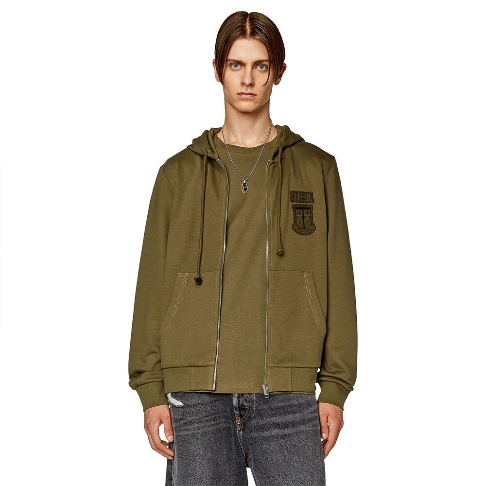 

Толстовка Diesel Ginn K10 Full Zip, зеленый