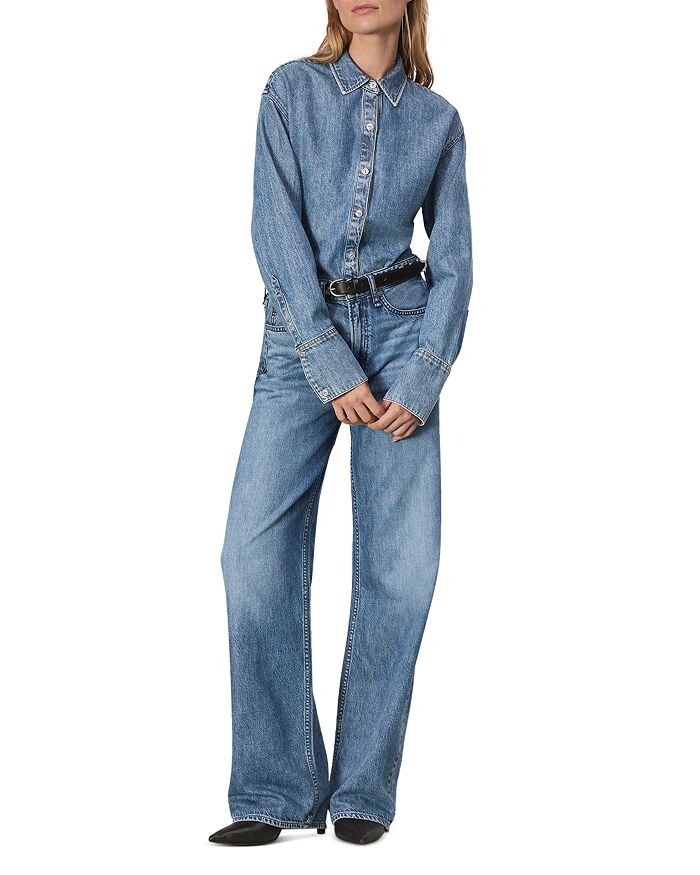 

Рубашка из ультралегкого денима Leah rag &bone rag & bone, желтый