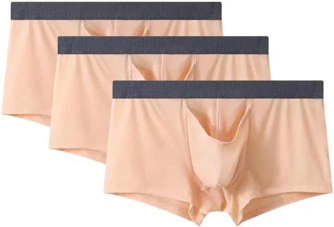 Боксеры с раздельным карманом, Ice Silk, Pink-pc3