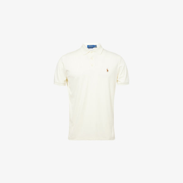 

Поло из хлопка с вышитым логотипом Polo Ralph Lauren, бежевый