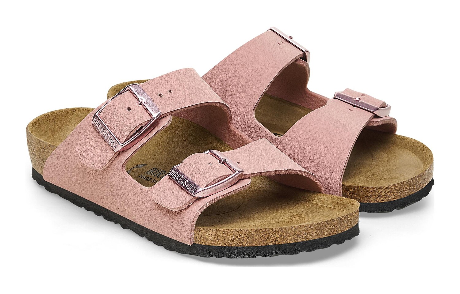 Детские сандалии Arizona с двумя ремешками Birkenstock, розовый — фото 3