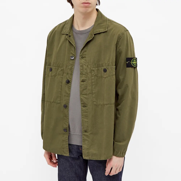 Куртка мужская оливково-зеленая Stone Island, оливково-зеленый — фото 2