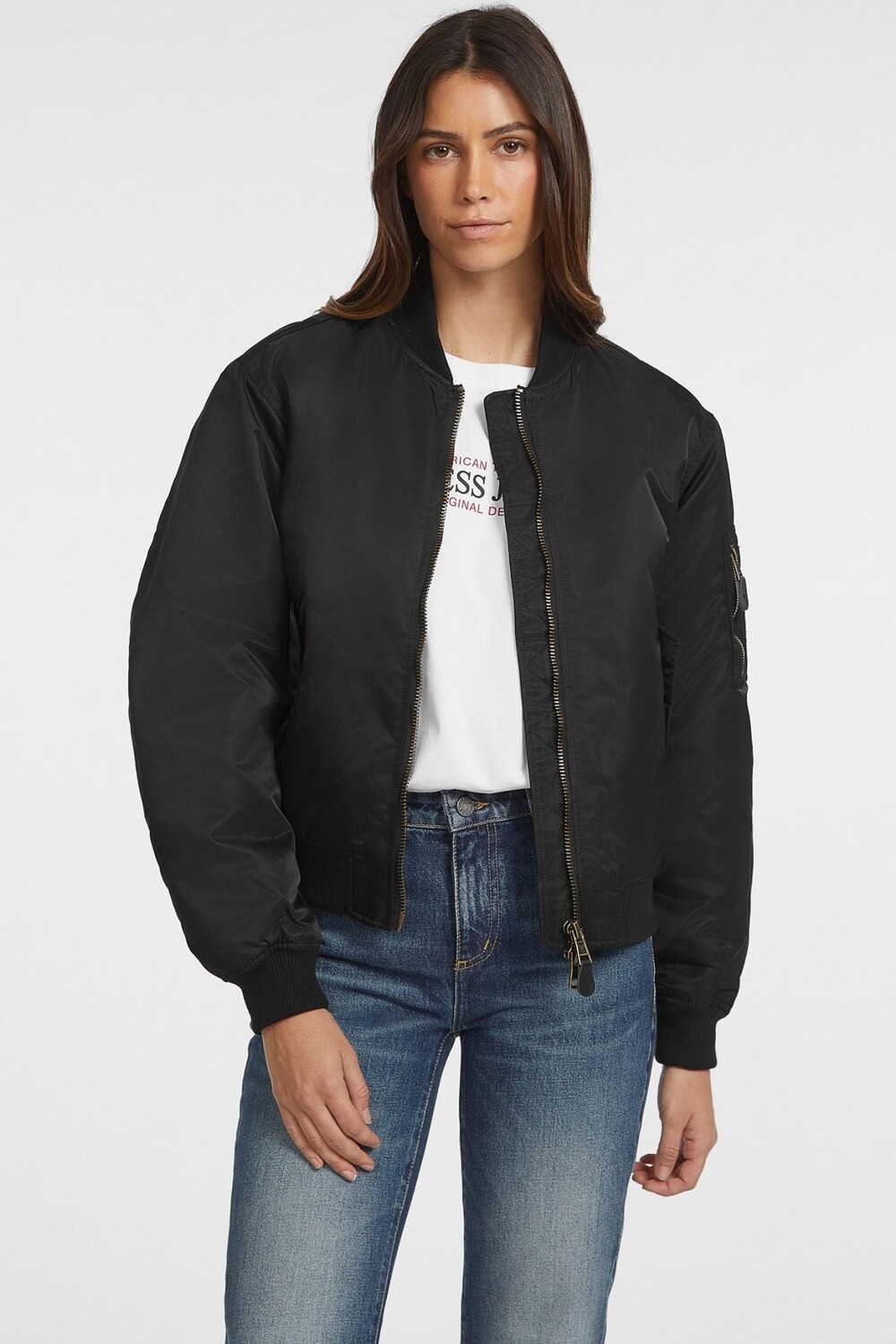 

Куртка бомбер Guess Jeans, черный