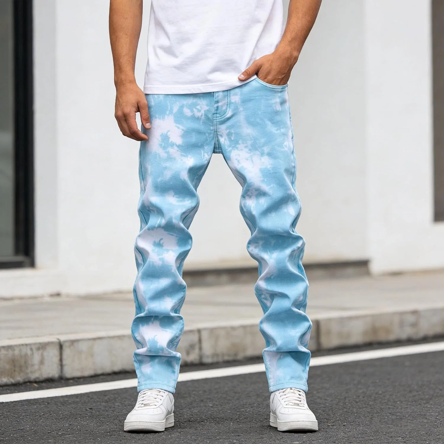 Джинсы Slim Fit Jogger, синие — фото 2