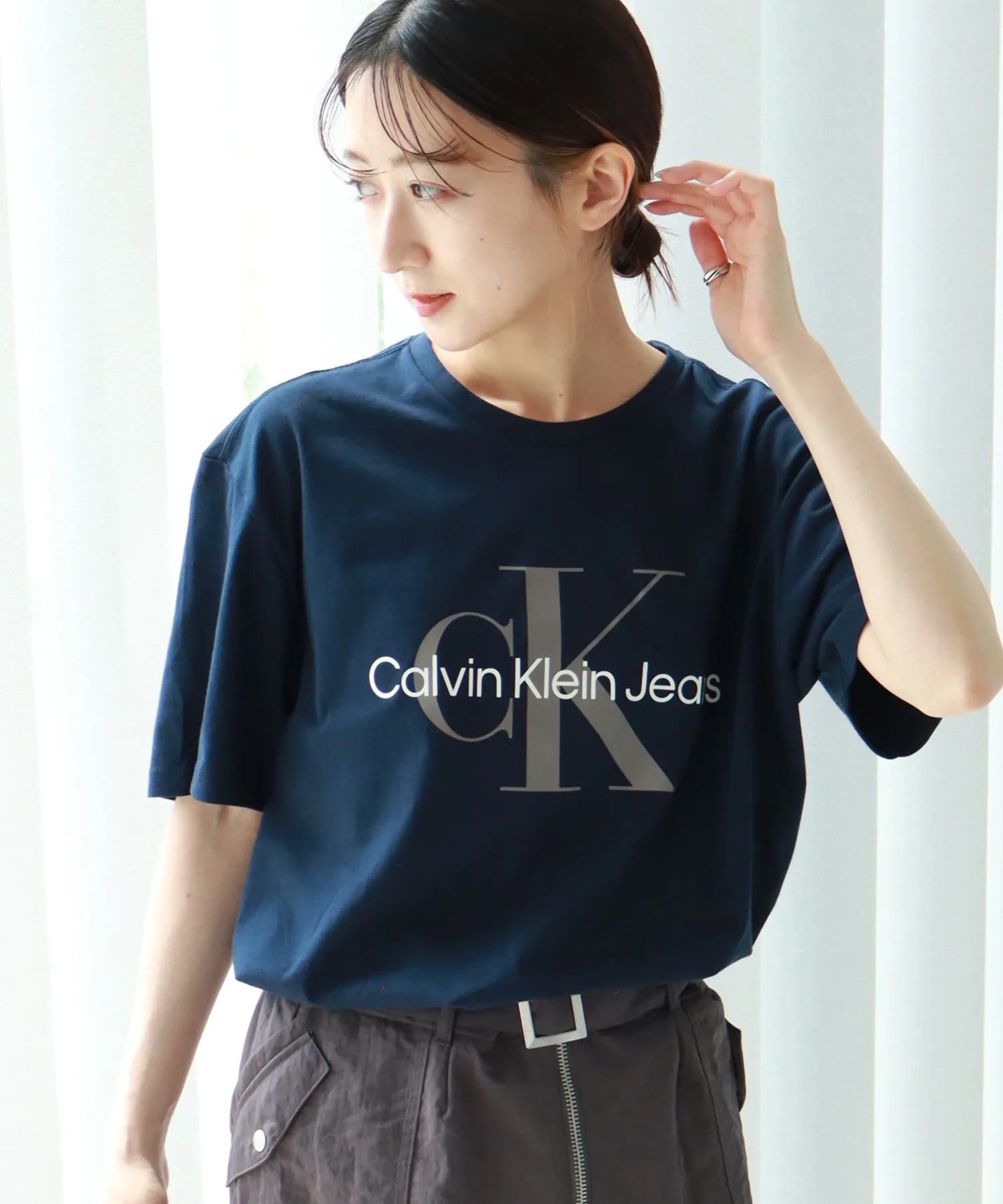 Унисекс футболка с логотипом CORE MONOLOGO JEANS TEE Calvin Klein синяя