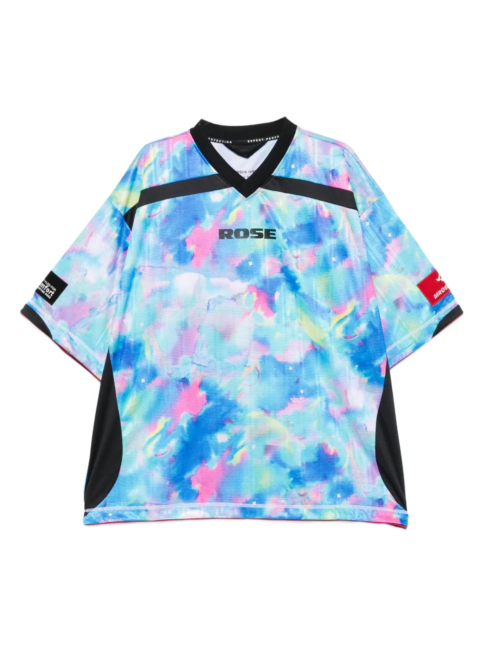 

Футболка с V-образным вырезом и принтом Martine Rose, синий