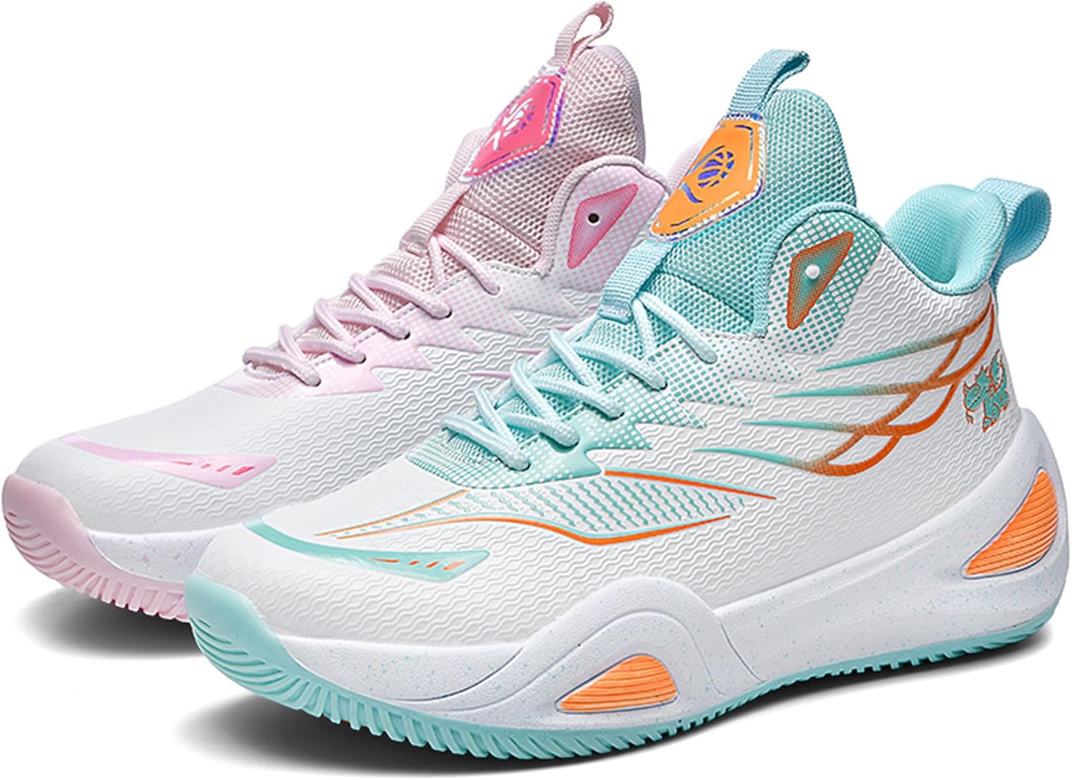 

Мужские баскетбольные кроссовки на высокой подошве с противоскользящей и износостойкой подошвой, кроссовки для бега с граффити-дизайном, модная спортивная обувь Bemygreenbag, Mandarin Duck