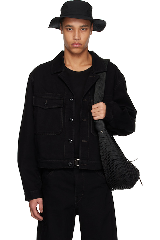 

Куртка в стиле дальнобойщика Trucker denim Lemaire, черный