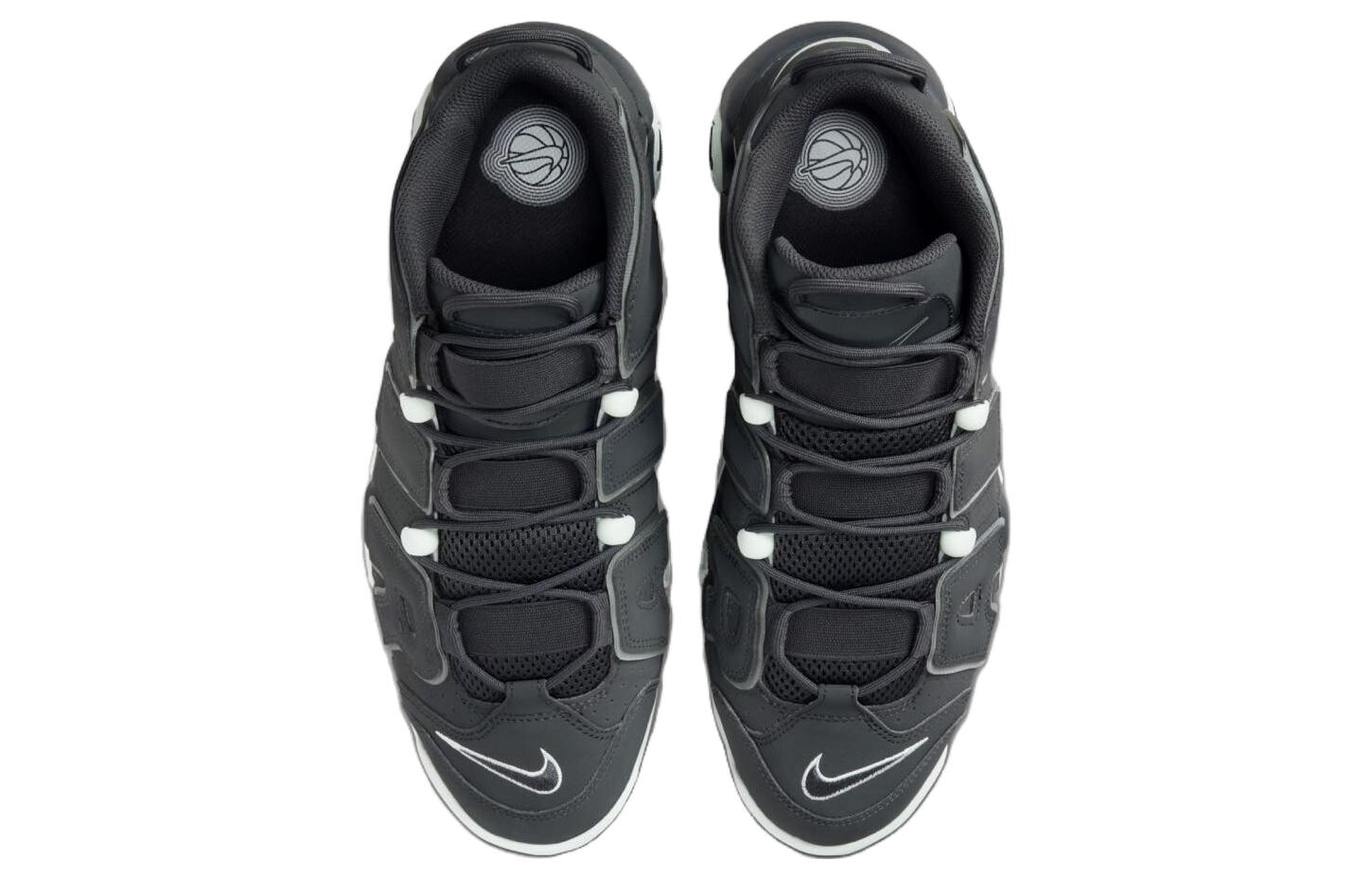Мужские баскетбольные кроссовки Nike Air More Uptempo Vintage, Black/Green — фото 4