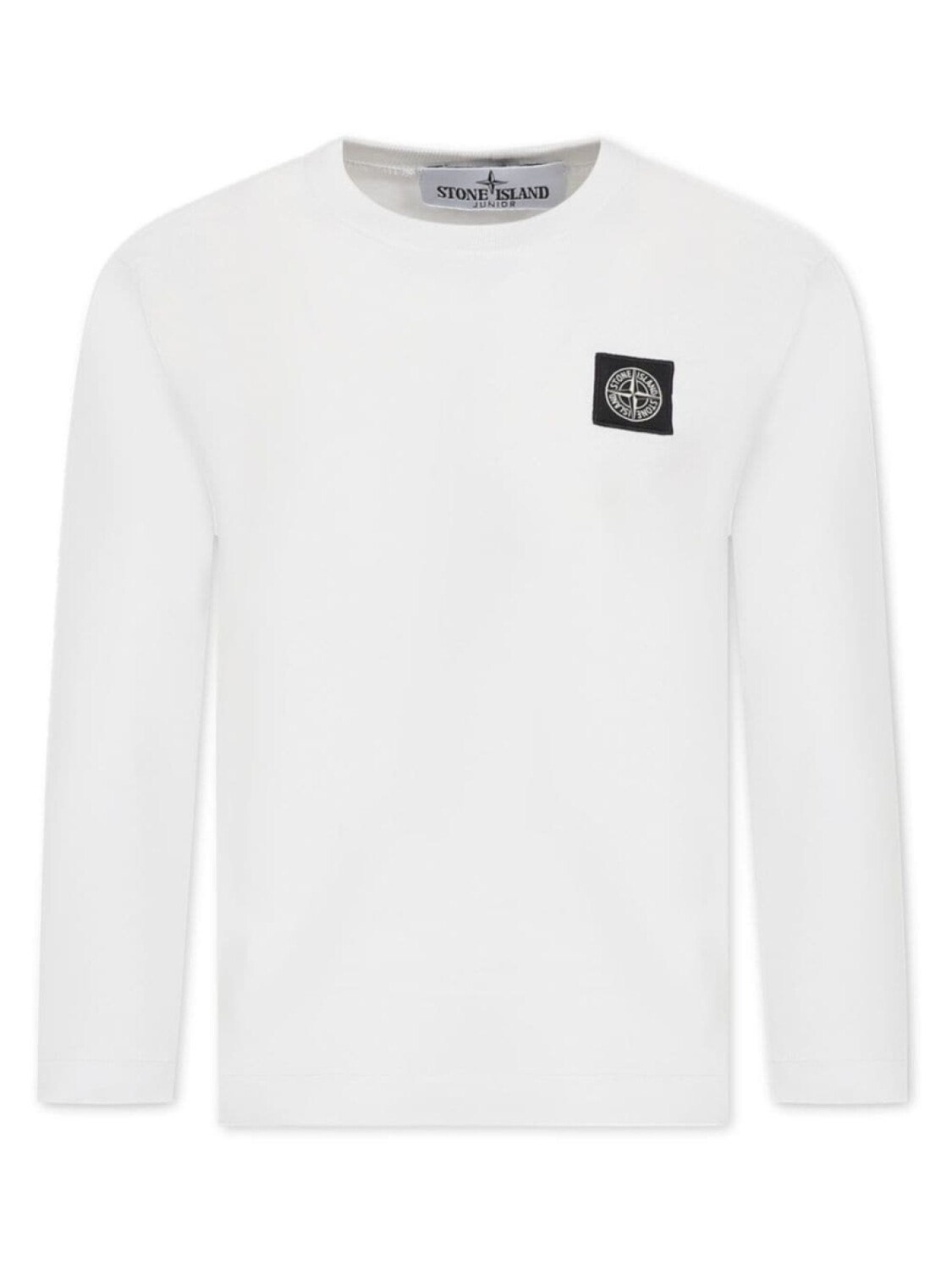 

Stone Island Junior футболка с длинными рукавами и логотипом, белый