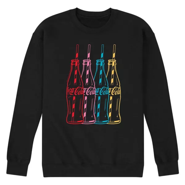 

Мужская флисовая толстовка с цветным коллажем Coca-Cola Licensed Character, черный