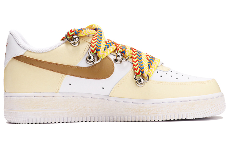 

Кроссовки Nike Air Force 1 Skateboard Shoes Men Low-Top Beige/Yellow White