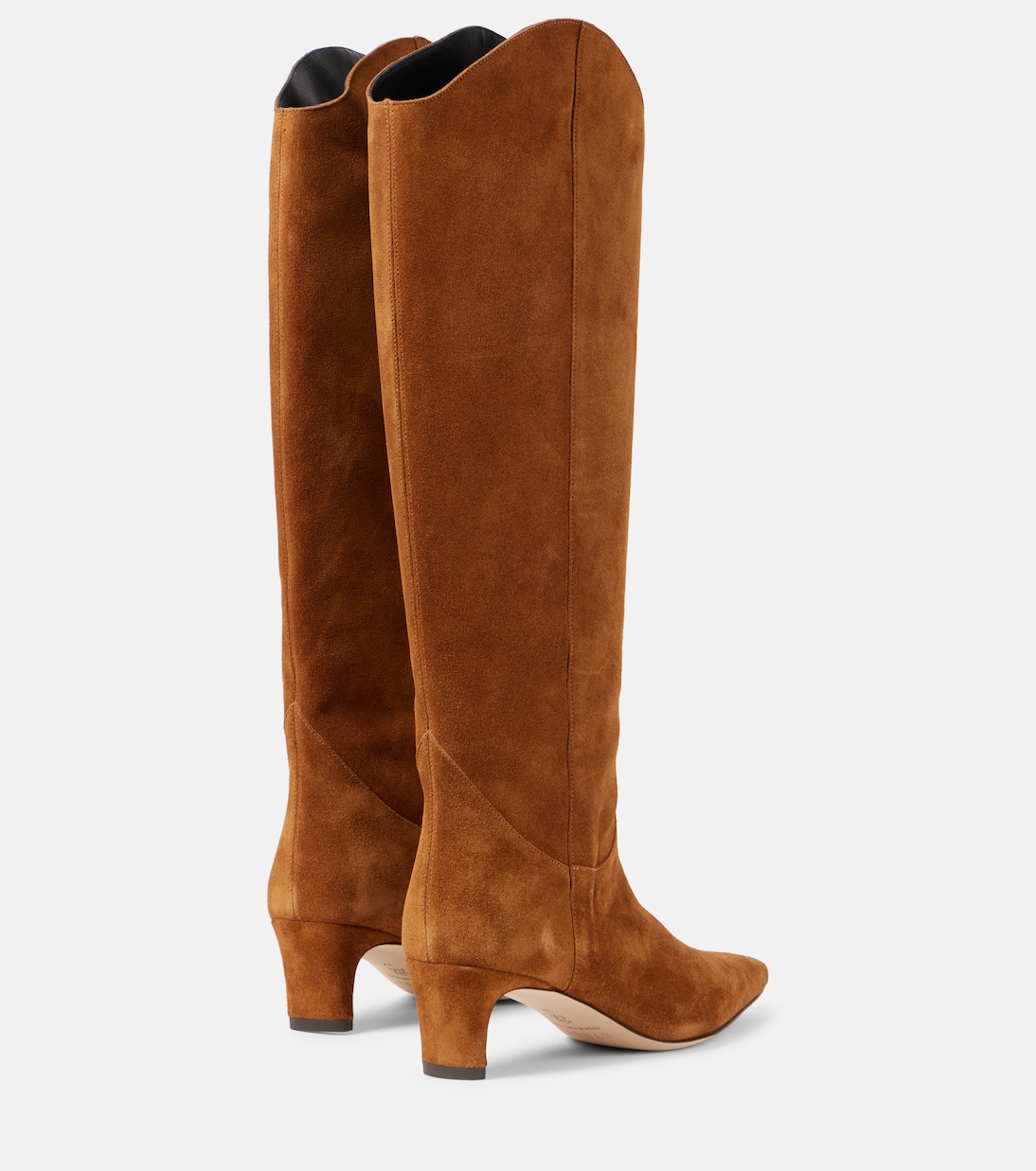 Ковбойские сапоги Western Wally 55 из замши Staud, желто-коричневый — фото 2