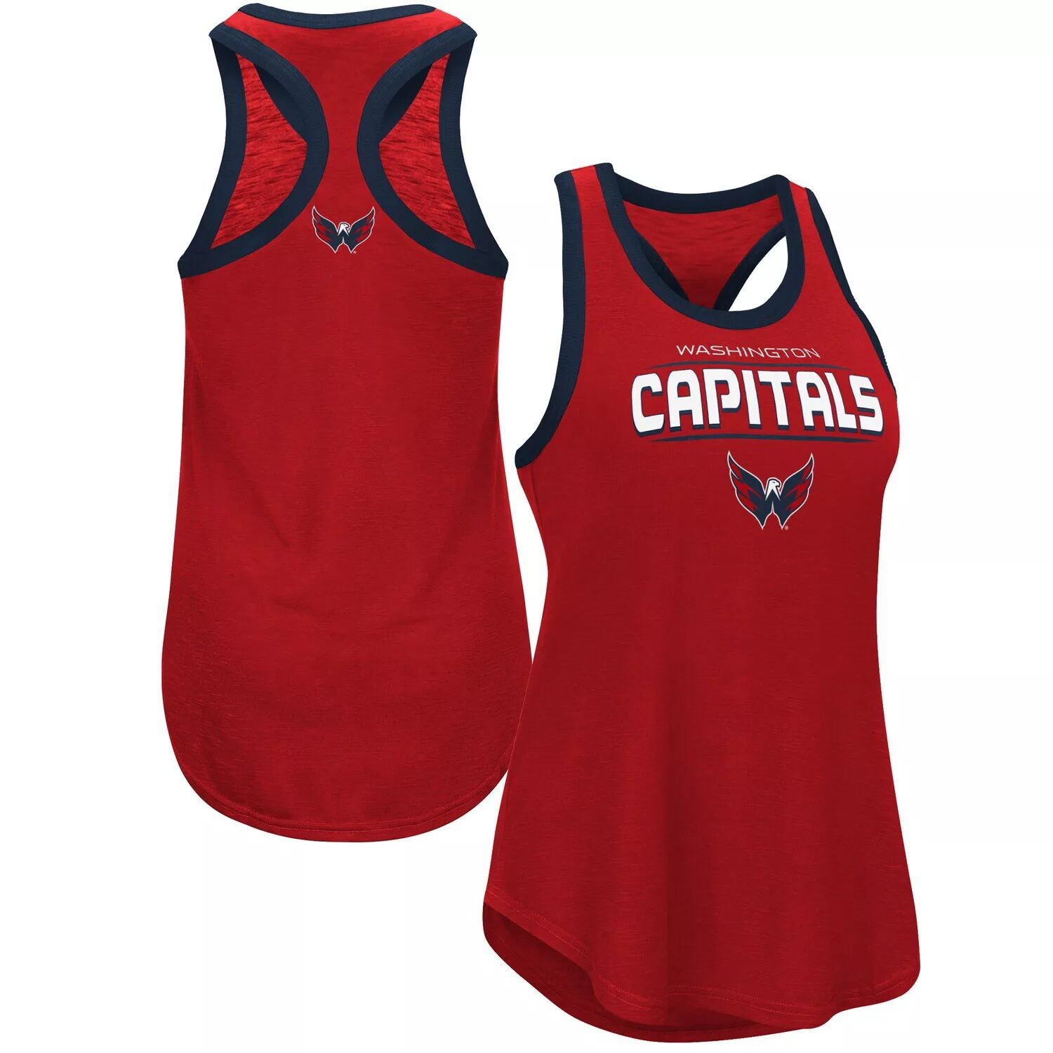 

Женская майка G-III Sports от Carl Banks Red Washington Capitals Showdown Slub Racerback G-III