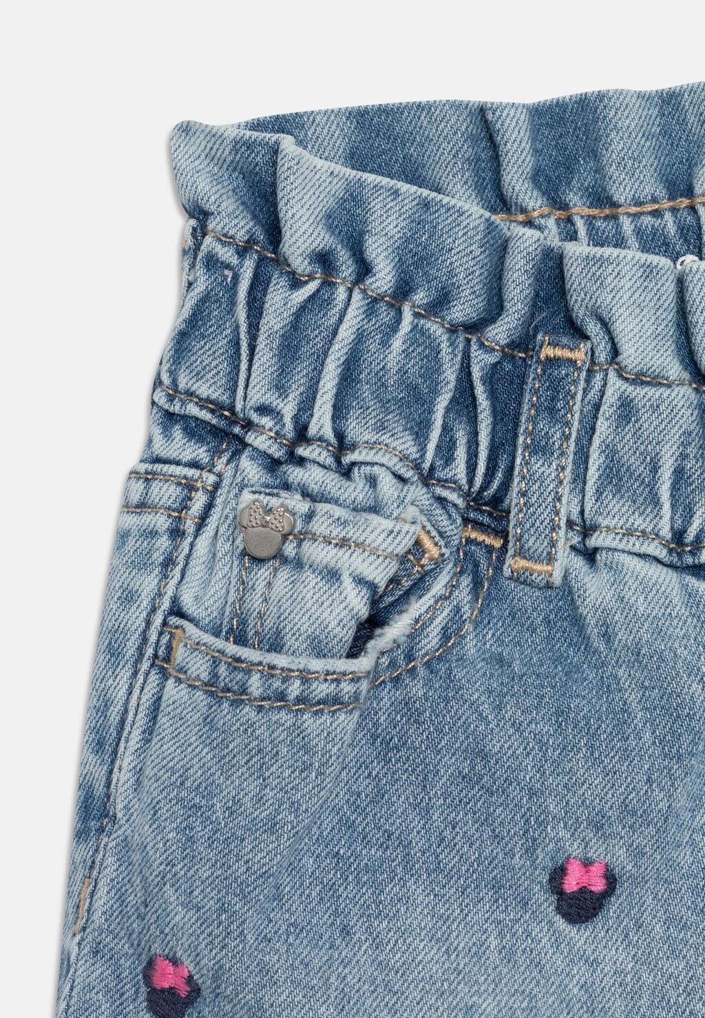 Джинсы приталенного кроя Mom Toddler Girl GAP, цвет blue denim — фото 3
