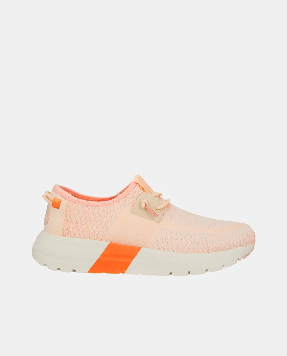 

Женская спортивная обувь из эластичной ткани на двухцветной подошве HeyDude, розовый