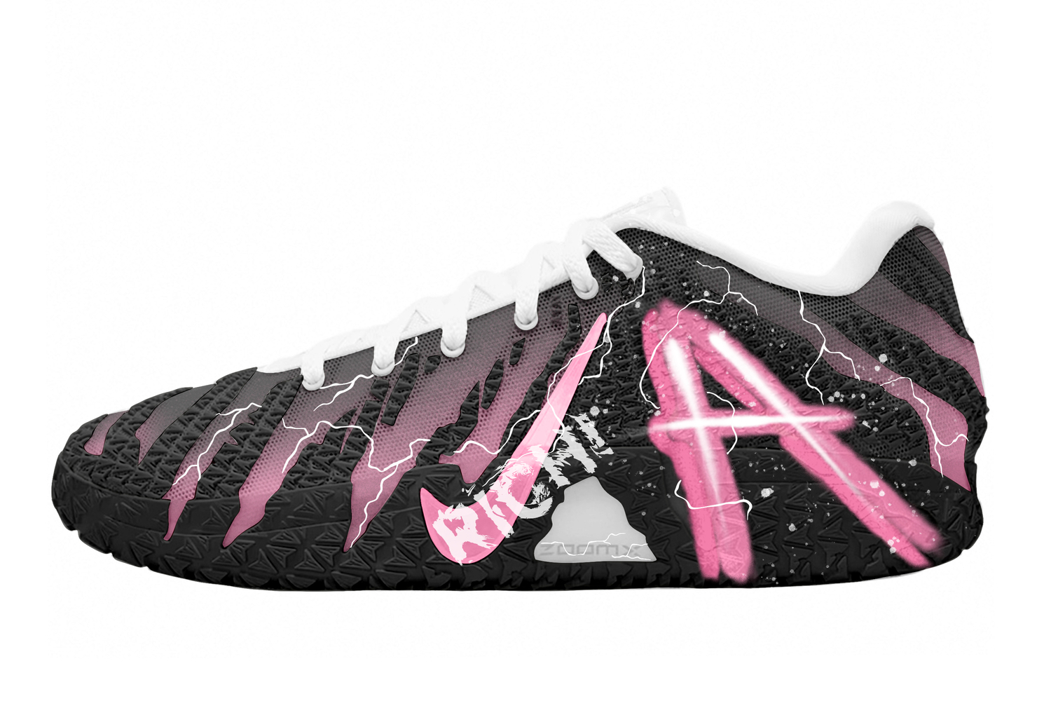 

Nike Мужские баскетбольные кроссовки Ja Morant 3 Pink Electric Tide Abrasion Resistant низкие Black Pink