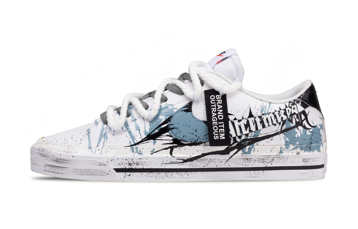 

Кроссовки для скейтбординга Court Legacy Low top Unisex Nike, белый/черный/синий