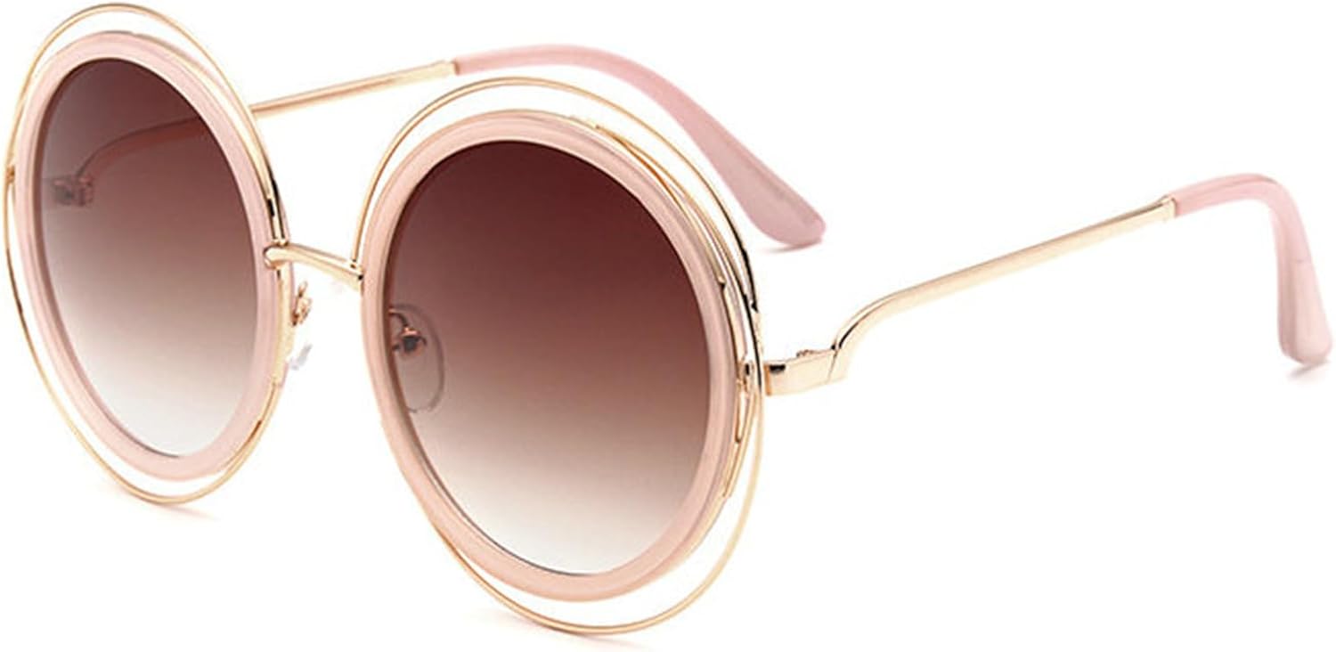 

Willochra Модные металлические солнцезащитные очки с двойной круглой оправой и проволочным каркасом, большие круглые солнцезащитные очки для женщин, роскошные солнцезащитные очки с градиентным переходом цвета, C6