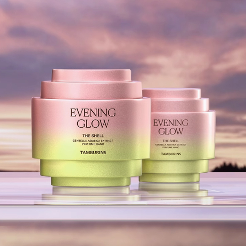 Набор для ухода за кожей в форме яйца shell egg shaped sunset afterglow, успокаивающий и увлажняющий, 15 мл + 5 г TAMBURINS — фото 2