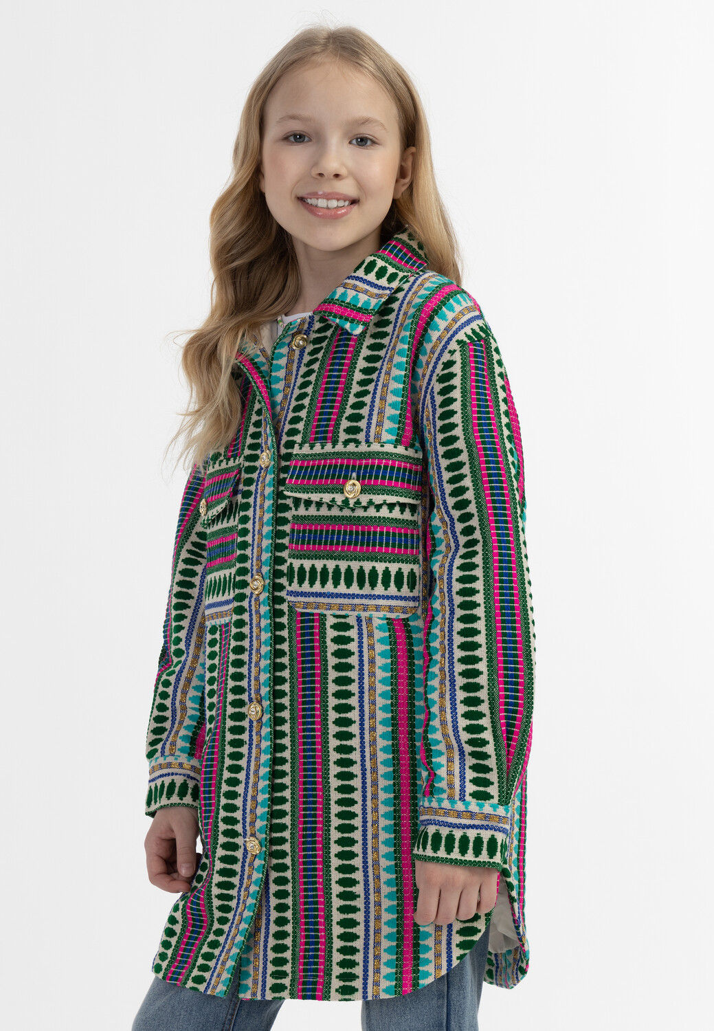 Куртка IZIA Hemdjacke, цвет Mehrfarbig Türkis — фото 3