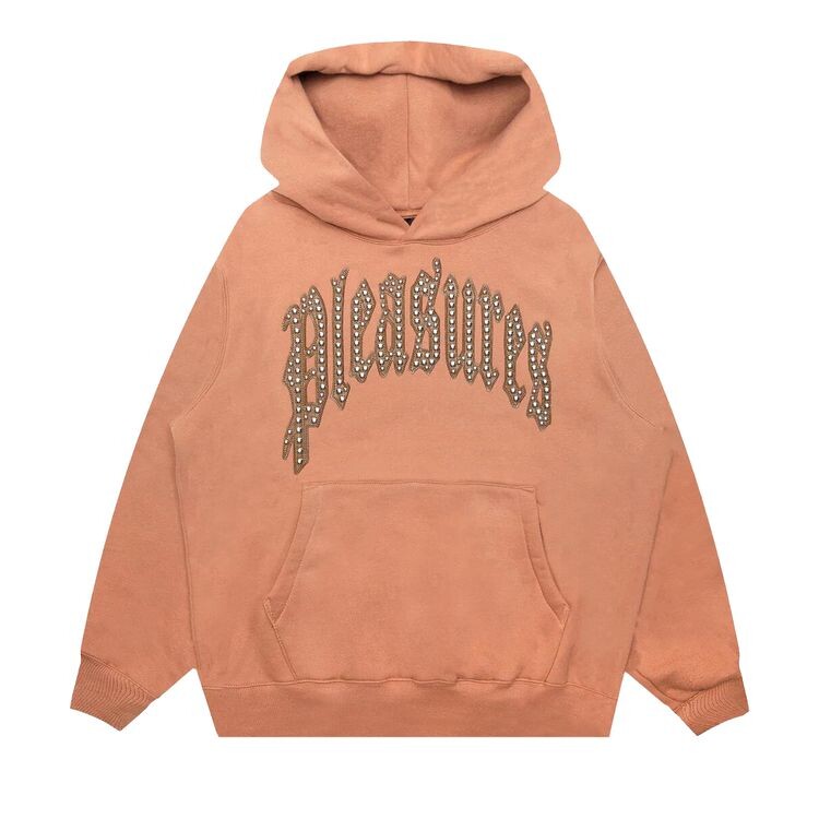 

Худи Pleasures Twitch Studded Hoodie Clay, розовый