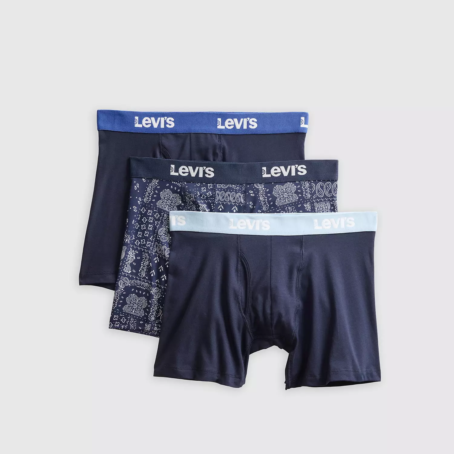 

Трусы-боксеры (3 шт. в упаковке) Levi's, цвет Blue Combo