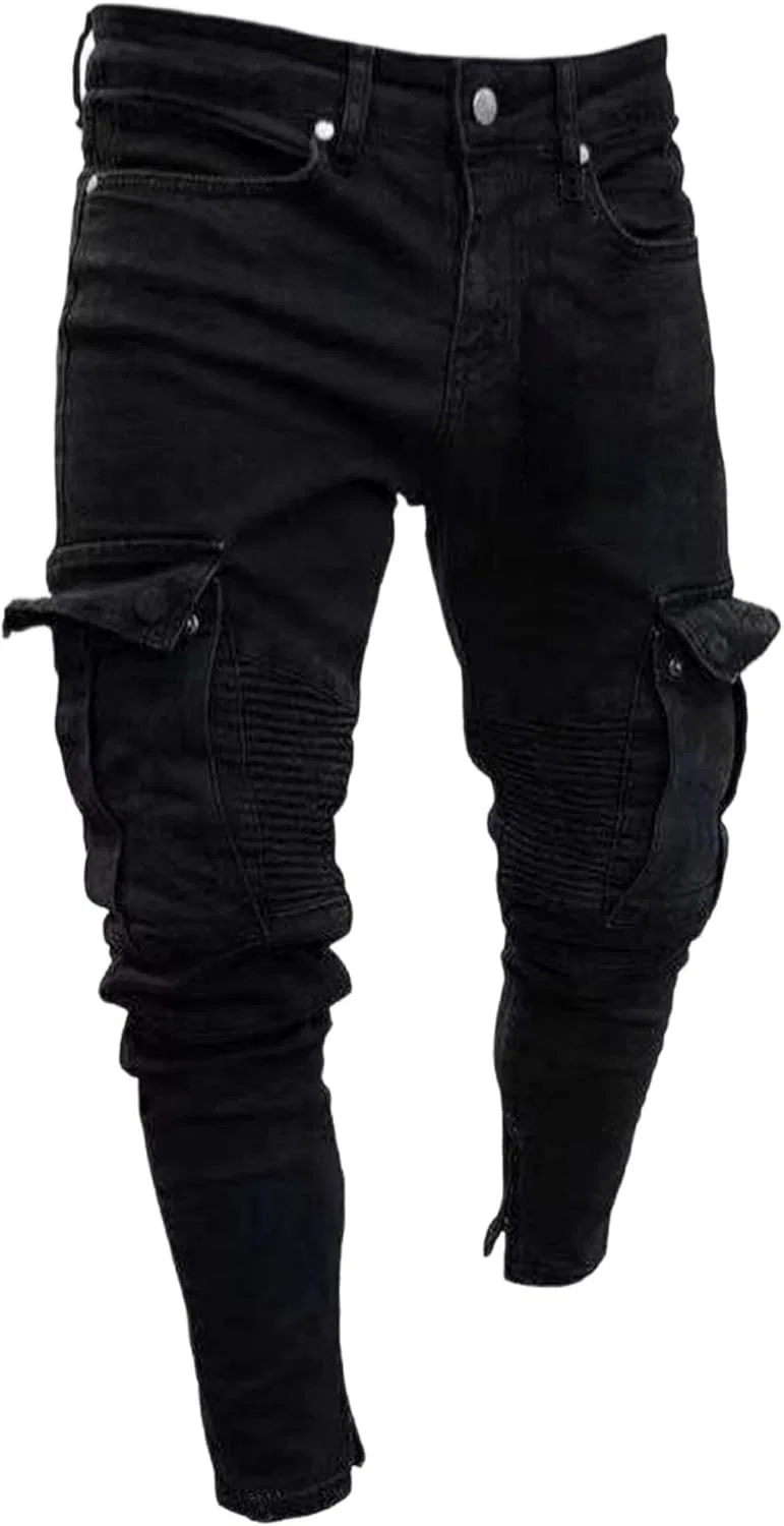 Джинсы карго Slim Fit, черный
