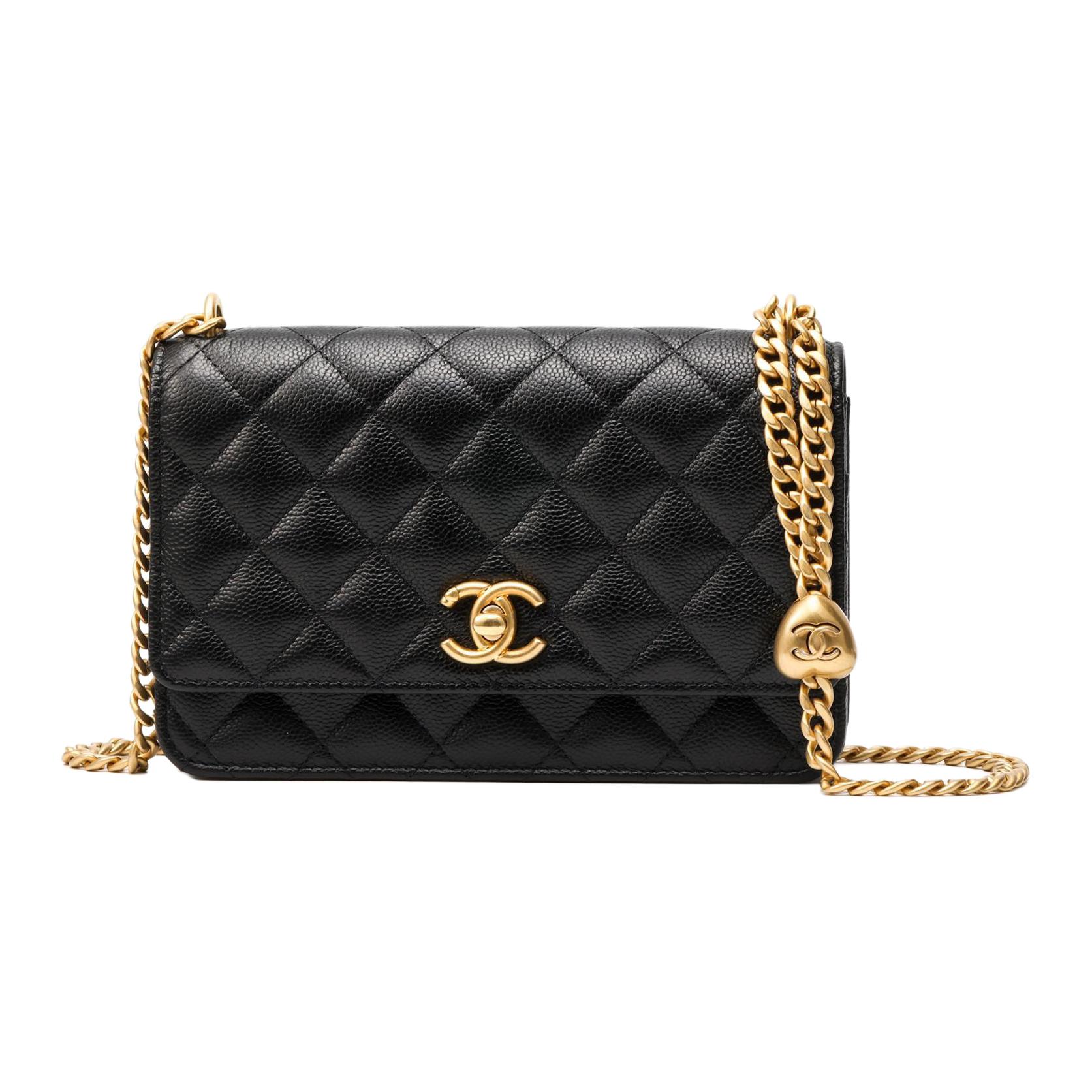 

CHANEL Сумка через плечо Litchi Grain Cow Leather, кроссбоди маленькая женская черная