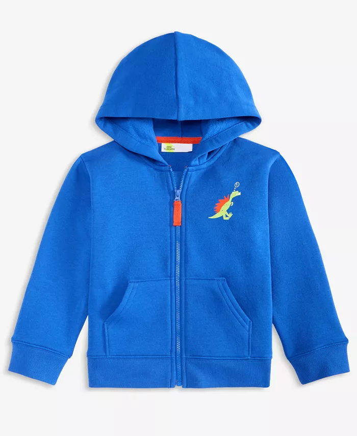 

Мягкая флисовая толстовка с капюшоном и молнией для мальчиков 2T-4T Dino Epic Threads, синий