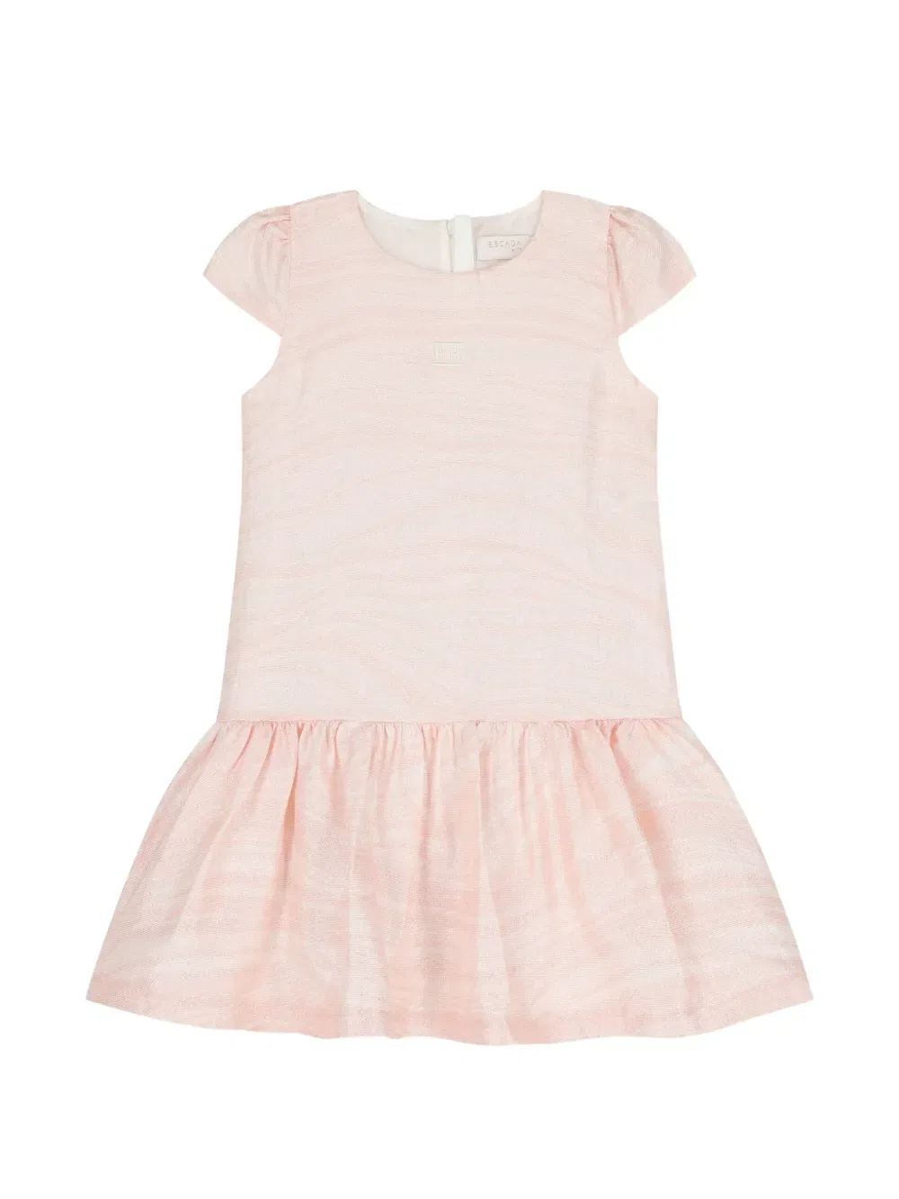 Платье с оборками и фактурной отделкой Escada Kids, розовый