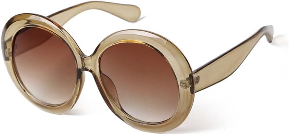 

Большие круглые солнцезащитные очки для женщин и мужчин, увеличенные солнцезащитные очки с градиентными линзами, коричневые очки, защита от ультрафиолета UV400 для женщин LXLHWN, C10