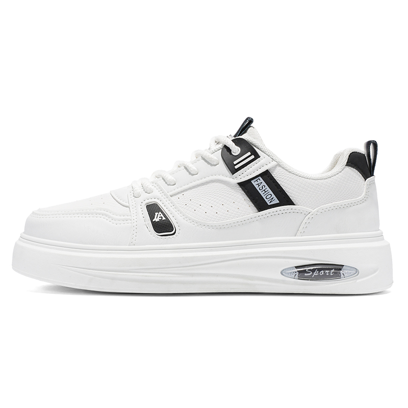 

Мужские повседневные низкие туфли с амортизацией, износостойкие, дышащие, легкие, увеличивающие рост Boogie Bear, White Black