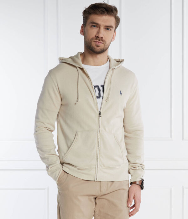 Толстовка мужская Polo Ralph Lauren с капюшоном на молнии, бежевый — фото 3