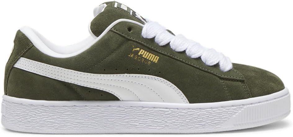 

Мужские замшевые кроссовки PUMA с шнуровкой XL, повседневные - зеленые