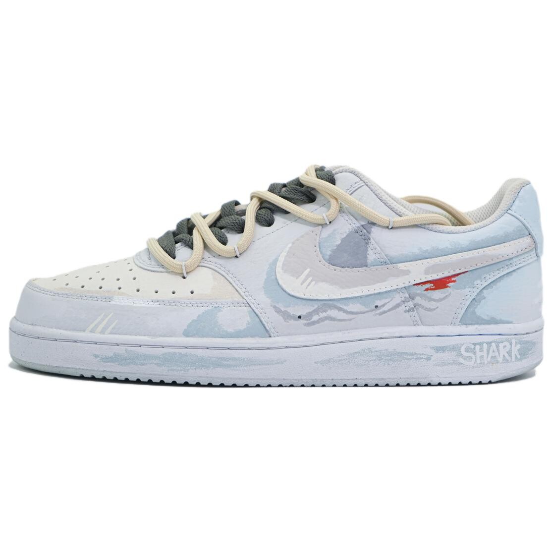 

Кроссовки Nike Court Vision 1 Skateboarding Shoes Men Low-top Grey/white/blue, светло-серый