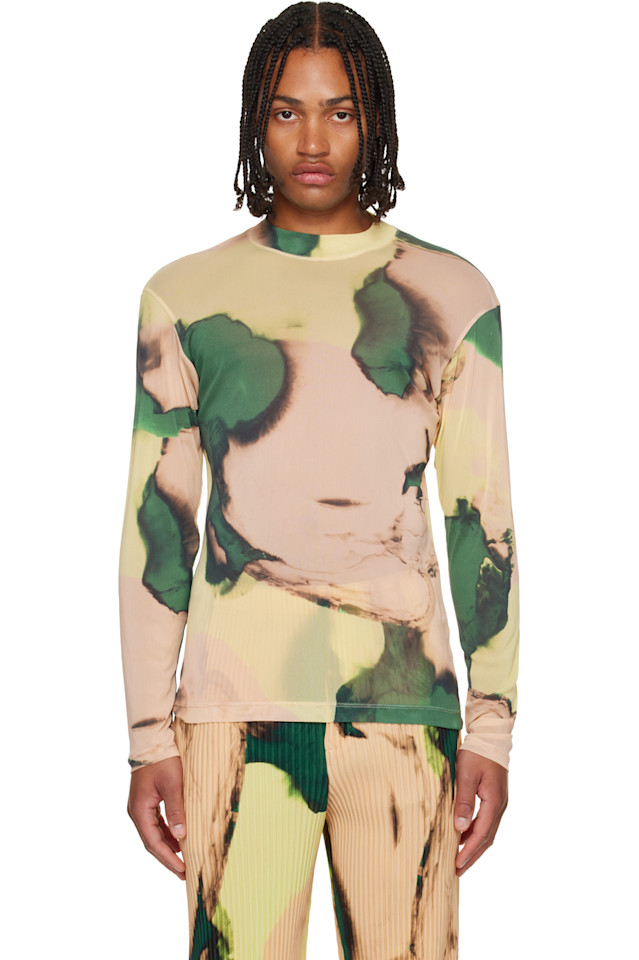 

Homme Plissé Issey Miyake Прозрачная футболка с разноцветным агатом