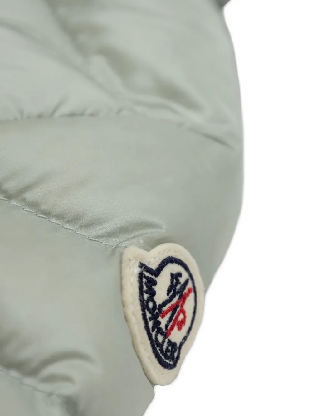 Стеганая куртка с нашивкой-логотипом Moncler Enfant, зеленый — фото 3
