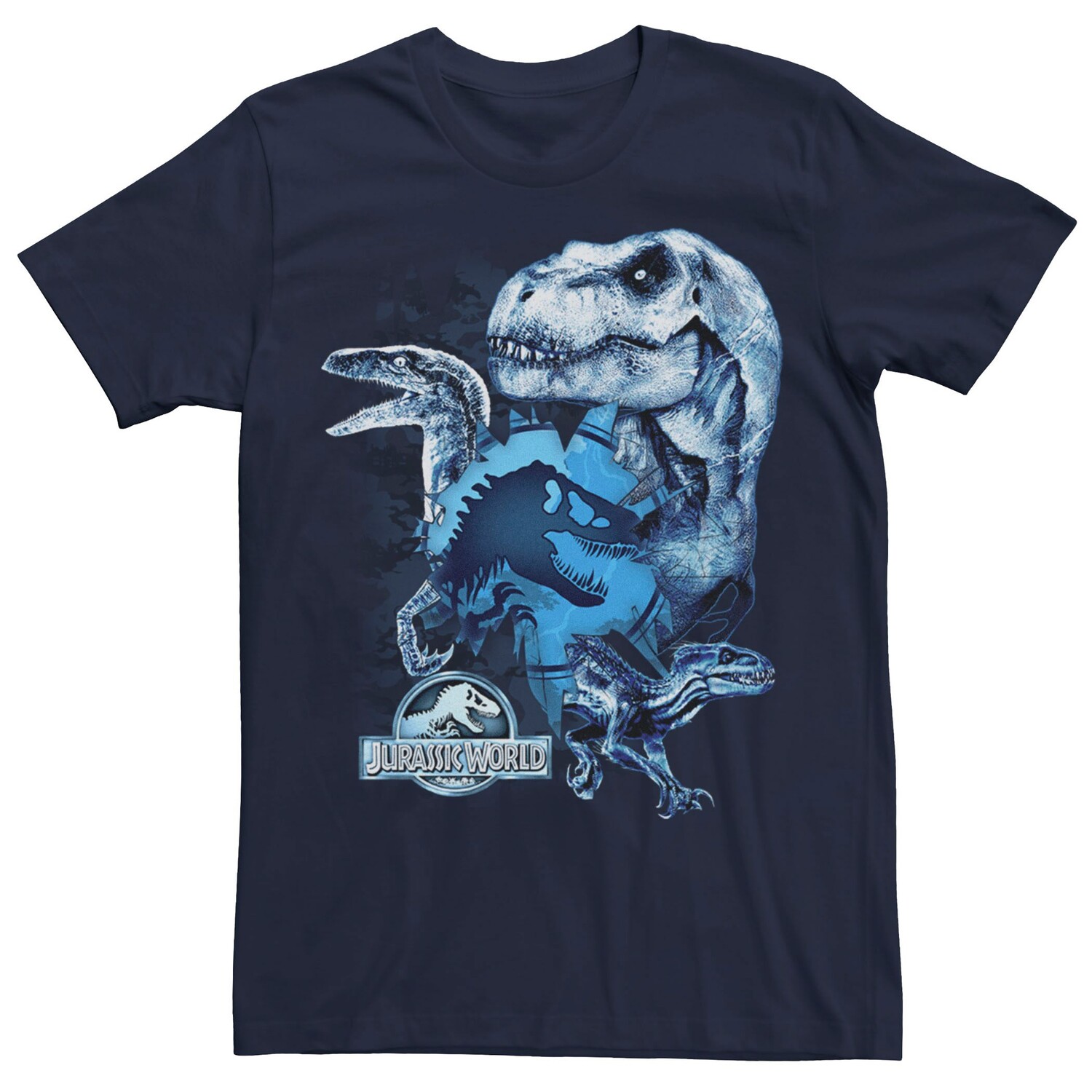 

Мужская камуфляжная футболка Jurassic World Two T-Rex Squad Licensed Character