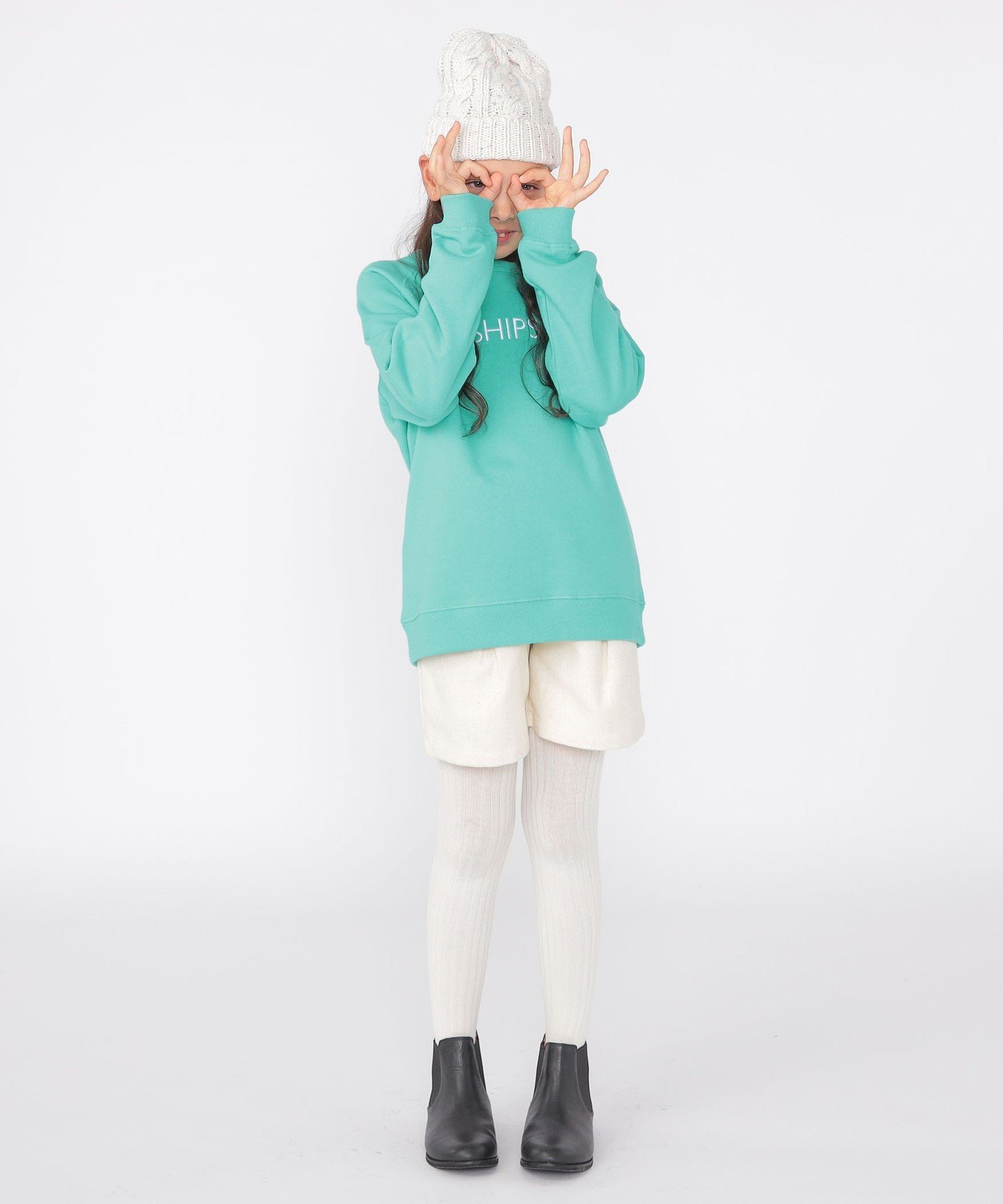 Детские шорты SHIPS: 140–150 см / Твидовые шорты с защипами SHIPS KIDS, Off white — фото 4