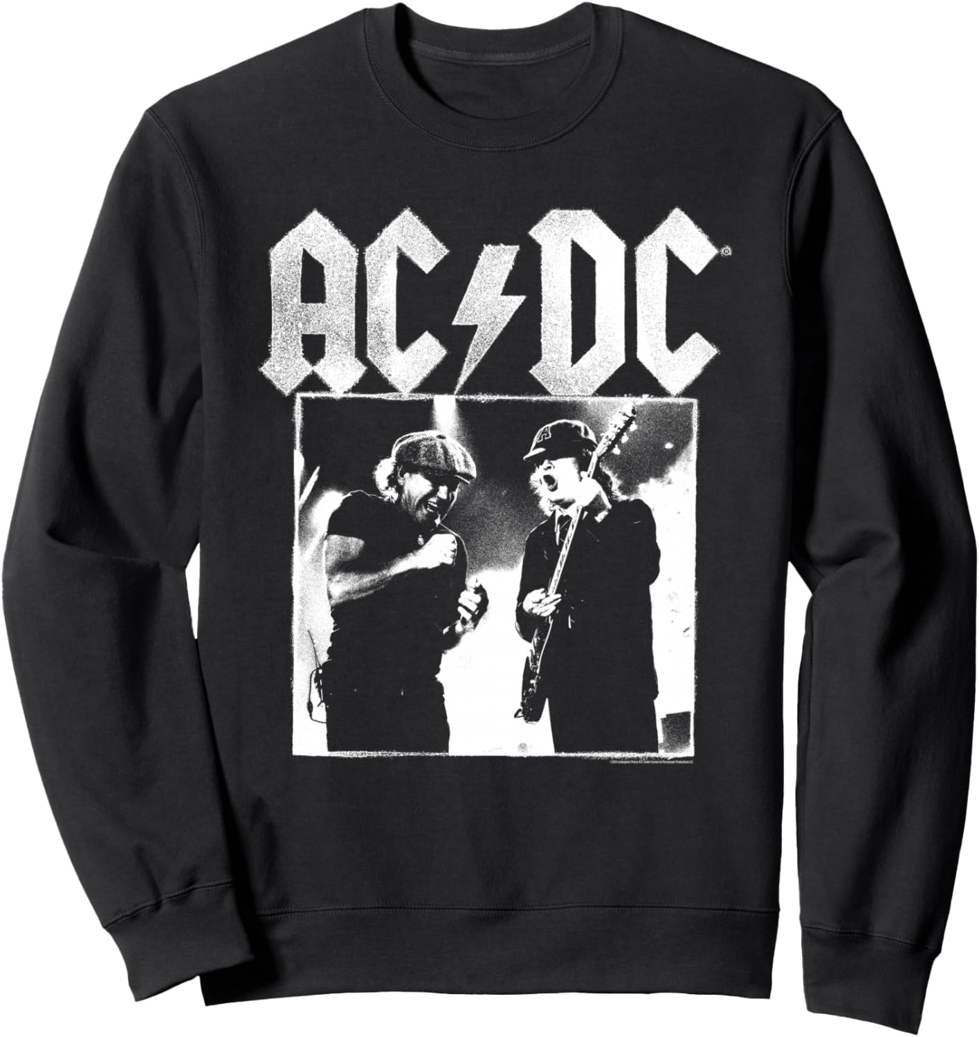 

Толстовка AC/DC Angus and Brian с потертым принтом, черная