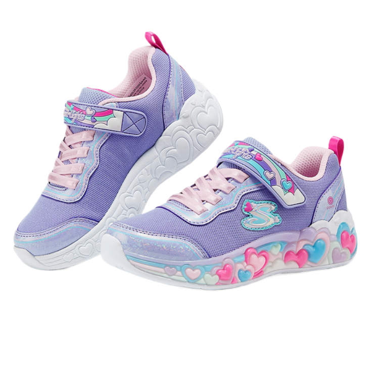 Skechers Kids Низкие кроссовки для девочек SKECHERS, фиолетовые, для детей от 3 до 7 лет — фото 4