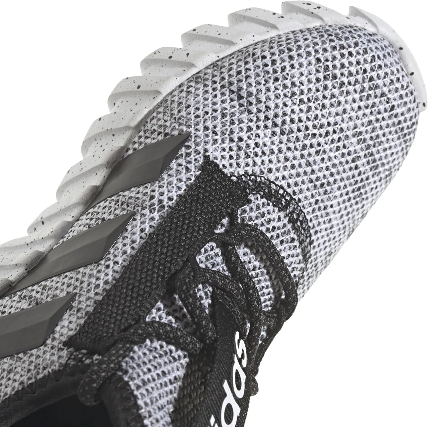 Кроссовки Adidas Kids Boys Kaptir 3.0 на шнуровке для мальчиков, повседневные - черные, белый/черный — фото 3