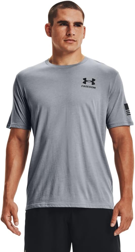 

Новая мужская футболка Under Armour с флагом свободы, Steel Medium Heather (035)/Black, Черный, Новая мужская футболка Under Armour с флагом свободы, Steel Medium Heather (035)/Black