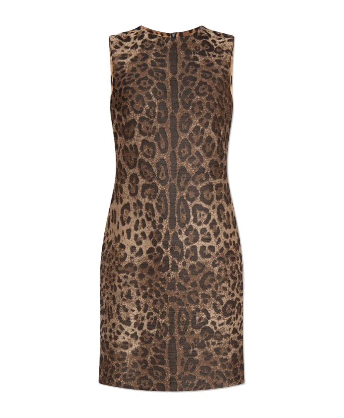 

Платье с животным мотивом Dolce & Gabbana, коричневый