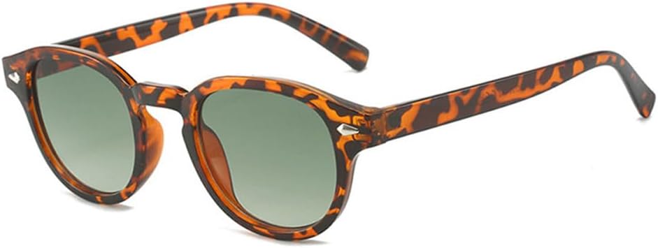 

Солнцезащитные очки UV400 с овальными заклепками и прозрачными градиентными линзами для женщин и мужчин, для бега и занятий спортом на открытом воздухе UYPTK, Leopard Green