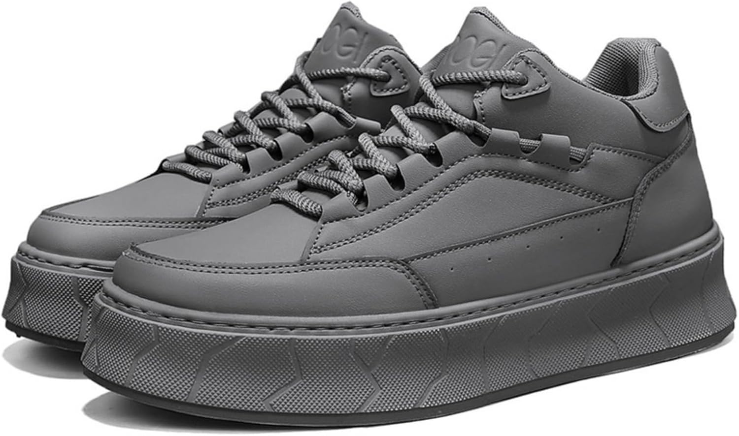 

Мужские повседневные туфли, модные черные кроссовки на шнуровке с толстой подошвой, удобная обувь для ежедневной носки Aokisx