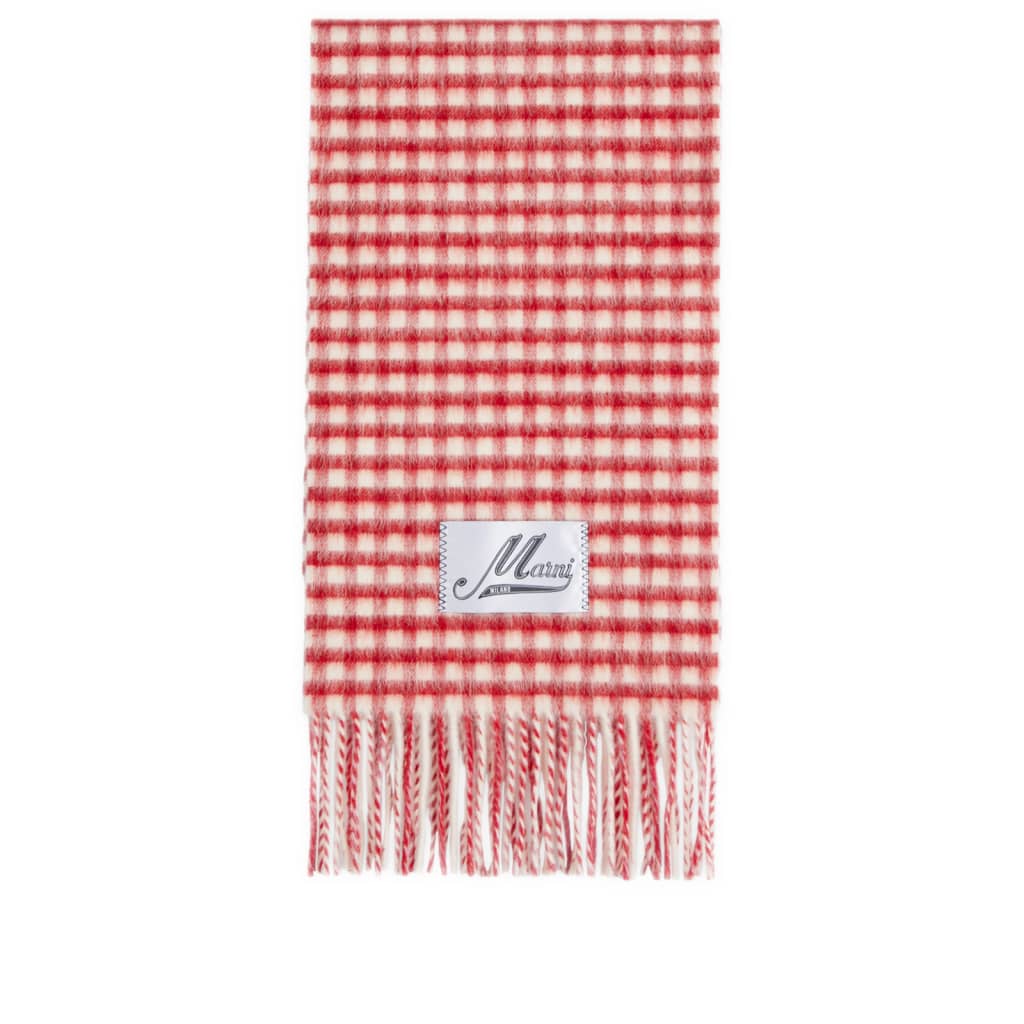 

Шарф в клетку Marni, цвет crimson